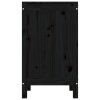 Truhla na prádlo černá 44x44x76 cm masivní borové dřevo 823578