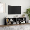 TV skříňka šedá s vysokým leskem 149x30x52 cm kompozitní dřevo 808367