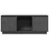 TV skříňka šedá 110,5 x 35 x 44 cm masivní borové dřevo 814341