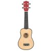 Set sopránové ukulele s obalem pro děti světlé dřevo 23" 70151