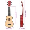 Set sopránové ukulele s obalem pro děti světlé dřevo 23" 70151