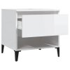 Odkládací stolky 2 ks lesklé bílé 50x46x50 cm kompozitní dřevo 819553