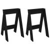 Stoličky 2 ks černé 40x40x60 cm masivní borové dřevo 823668