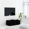 TV stolek černý 80 x 34 x 30 cm kompozitní dřevo 801860