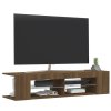 TV skříňka s LED osvětlením hnědý dub 135 x 39 x 30 cm 815695