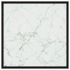Konferenční stolek černý s bílým mramorovým sklem 60x60x35 cm 322873