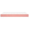 Taštičková matrace růžová 120 x 200 x 20 cm samet 347773