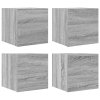 Nástěnné TV skříňky 4 ks šedé sonoma 30,5 x 30 x 30 cm 815140