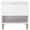 Noční stolky 2 ks bílé vysoký lesk 50x46x50 cm kompozitní dřevo 819537
