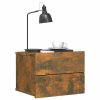 Noční stolky 2 ks kouřový dub 40 x 30 x 30 cm kompozitní dřevo 815412