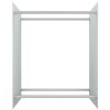 Stojan na palivové dříví bílý 80 x 35 x 100 cm tvrzené sklo 327471