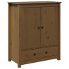 Skříň highboard medově hnědá 83x41,5x100 cm masivní borovice 823517