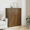 Skříň highboard medově hnědá 83x41,5x100 cm masivní borovice 823517