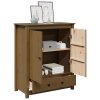 Skříň highboard medově hnědá 83x41,5x100 cm masivní borovice 823517