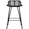 Barové židle 2 ks černé ratan 285233
