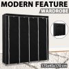 282445 vidaXL Wardrobe with 4 Compartments Black 175x45x170 cm 282445