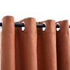 Zatemňovací závěsy s kovovými kroužky 2 ks rezavé 140 x 245 cm 134472