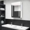 LED koupelnová skříňka se zrcadlem zářivě bílá 50 x 13 x 70 cm