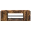 TV skříňka s LED osvětlením kouřový dub 90 x 39 x 30 cm 822665