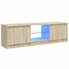 TV skříňka s LED osvětlením dub sonoma 120 x 30 x 36 cm 804286