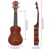 Set sopránové ukulele s obalem pro děti tmavé dřevo 21" 70145