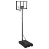 Basketbalový koš s průhlednou deskou 235–301 cm polykarbonát 93654