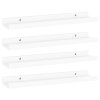Nástěnné police 4 ks bílé 40 x 9 x 3 cm 326660