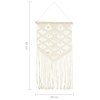 Nástěnný závěs macramé 40 x 80 cm bavlna 323998