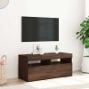 TV skříňka s LED osvětlením hnědý dub 90 x 35 x 40 cm 815677