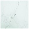 Stolní deska bílá 70 x 70 cm 6 mm tvrzené sklo mramorový design