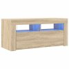 TV skříňka s LED osvětlením dub sonoma 90 x 35 x 40 cm 804322