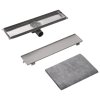Sprchový odtokový žlab rovný 530x140 mm nerezová ocel 142171