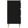 Příborník černý 60 x 35 x 70 cm kompozitní dřevo 823041