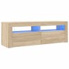 TV skříňka s LED osvětlením dub sonoma 120 x 35 x 40 cm 804313