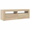 TV skříňka s LED osvětlením dub sonoma 120 x 35 x 40 cm 804313