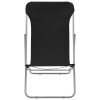 Skládací plážová křesla 2 ks ocel a oxfordská látka černá 44359
