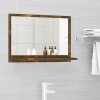 Koupelnové zrcadlo kouřový dub 60x10,5x37 cm kompozitní dřevo