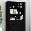 Skříň highboard černá kompozitní dřevo 3185392
