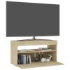 TV skříňka s LED osvětlením dub sonoma 75 x 35 x 40 cm 804397