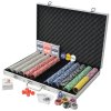 Poker set s 1000 laserovými žetony hliník 80185