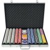 Poker set s 1000 laserovými žetony hliník 80185