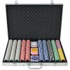 Poker set s 1000 laserovými žetony hliník