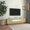 TV skříňka s LED osvětlením dub sonoma 160 x 35 x 40 cm 804430