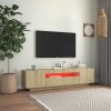 TV skříňka s LED osvětlením dub sonoma 160 x 35 x 40 cm 804430