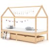 Rám dětské postele se zásuvkami masivní borovice 90 x 200 cm 322138