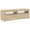 TV skříňka s LED osvětlením dub sonoma 120 x 35 x 40 cm 804358