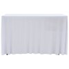 Rautové sukně s řasením 2 ks bílé 120 x 60,5 x 74 cm 133584