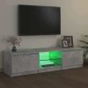 TV skříňka s LED osvětlením betonově šedá 140 x 40 x 36 cm 804296