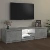TV skříňka s LED osvětlením betonově šedá 140 x 40 x 36 cm 804296