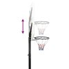 Basketbalový koš bílý 258–363 cm polyethylen 93648